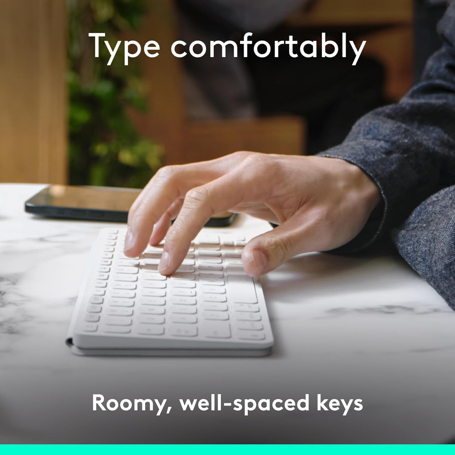 Restored Logitech Keys-to-Go 2 Portable Bluetooth Keyboard for Tablet with Built-in Cover (Refurbished)