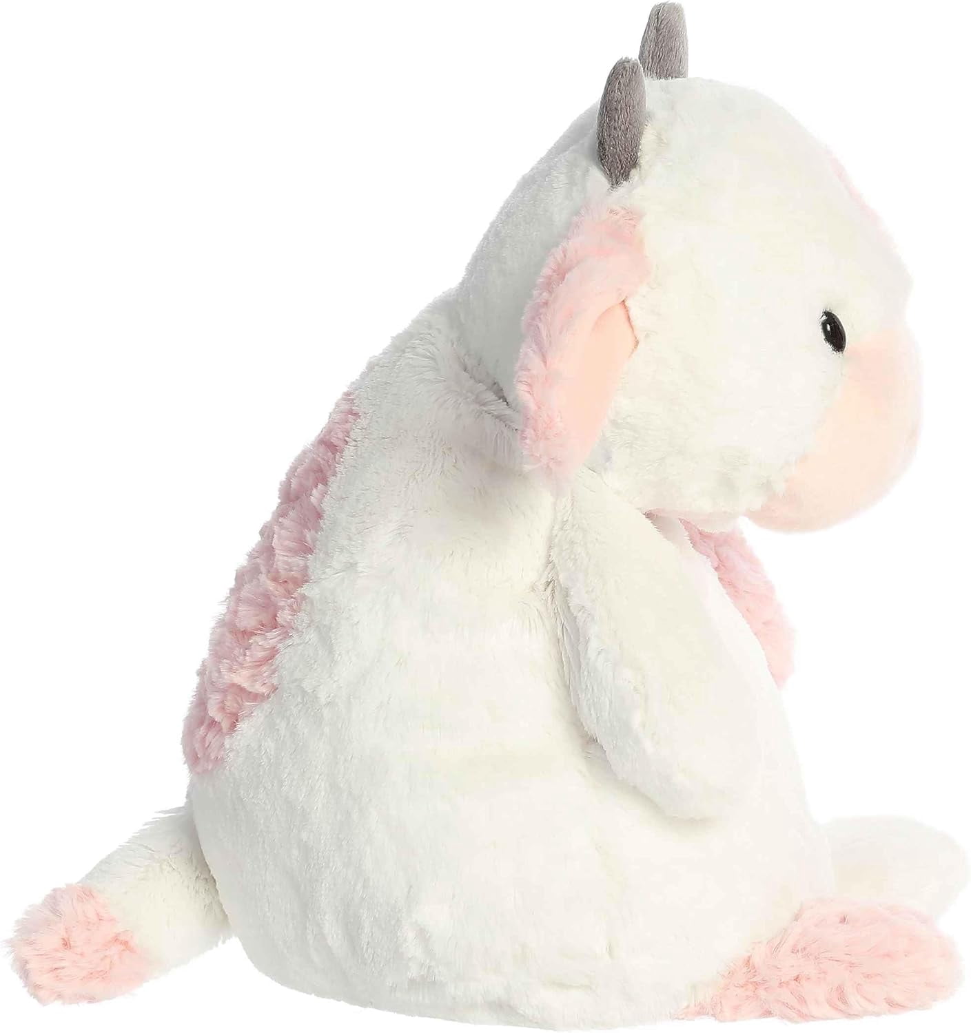 Aurora® Cuddly Huggle Pals Serene Strawberry Cow™ Stuffed Animal - Weighted Comfort - Endless Snuggles - Pink 12.5 Inches