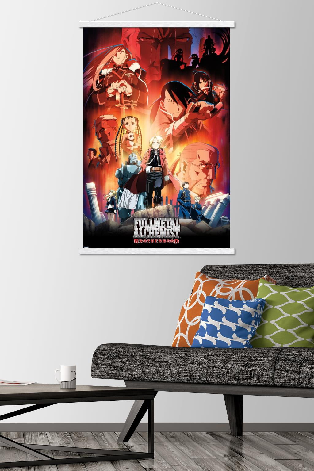 Fullmetal Alchemist: Brotherhood - Key Art 5 Wall Poster with Magnetic Frame, 22.375" x 34"