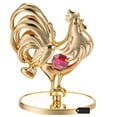 thumbnail image 3 of Matashi  24K Gold Plated Rooster Table Top with Red and Clear Genuine  Crystals, 3 of 5
