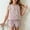 Pink, variant on Girl 2 Piece Outfits Set Tweed Style Flower Detail Sleeveless Crewneck Top Ruffle Shorts Set