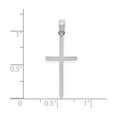 thumbnail image 2 of 10k White Gold Minimalist Cross Pendant Necklace for Men and Women Polished Religious Jewelry with Modern Design and Timeless Style for Daily Wear, 2 of 4