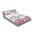 thumbnail image 3 of Ambesonne Vintage Fitted Sheet & Pillow Sham Set, Bike over Color Mosaic, Twinxl, Multicolor, 3 of 3
