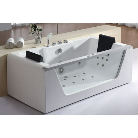 Eago Am196ho 71 Acrylic Whirlpool Tub For Free Standing Installation With Rear