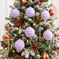 thumbnail image 4 of Purple Christmas Ball Ornaments Light Foam Hanging Baubles for Holiday Tree Party Decor, 4 of 6