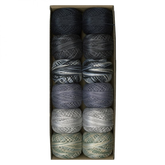 Valdani Pearl Cotton Ball Size 8 73yd Two Stormy Clouds