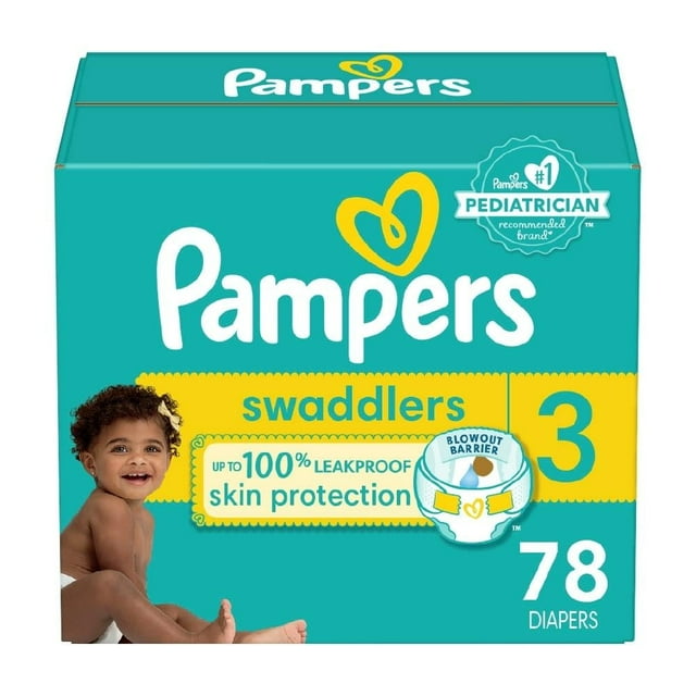Pañales Pampers Swaddlers etapa 3 unisex 78 piezas