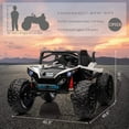 thumbnail image 2 of EastVita 24V Ride on Car Extra Wide 2 Seats UTV Ride on Toys with Remote Control, EVA Wheels 4WD Electric Vehicle with Full-Metal Suspension,Music,LED Lights,Rose Red, 2 of 14