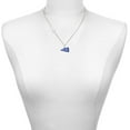 thumbnail image 2 of Delight Jewelry Acrylic Royal Blue Cheer Megaphone - Silvertone Class of 2026 Delicate Bar Necklace, 18.75", 2 of 4