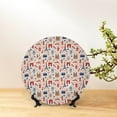 thumbnail image 6 of Bingfone Paris Print Bone China Dinner Decorative Plates,Handmade Ceramic Dinner Plate with Stand for Home Club-10in, 6 of 6