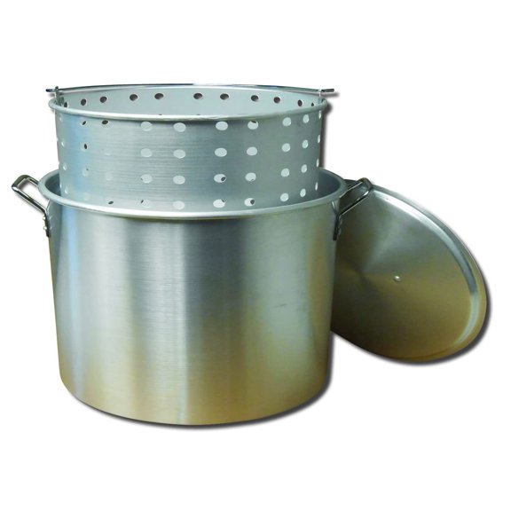 King Kooker #KK32-32 Qt. Aluminum Pot with Basket and Lid