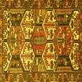 thumbnail image 1 of Ahgly Company Machine Washable Indoor Square Persian Yellow Traditional Area Rugs, 3' Square, 1 of 4