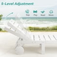 thumbnail image 6 of Dycanpo Chaise Lounge Chair Outdoor Set of 2, with Adjustable Backrest & Wheels, White, 6 of 9