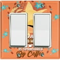 thumbnail image 1 of Metal Light Switch Plate Cover Coffee Bean Good Mood COF006, 1 of 13