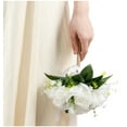 thumbnail image 4 of Inerposs Artificial Bridal Bouquet, Silk Flower Wedding Bouquet, Bridesmaids Flowers with Ribbons, Elegant Wedding Floral Arrangement, Perfect for Weddings and Anniversaries, 4 of 8