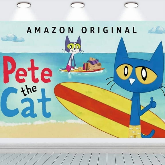 Pete the Cat Taspestry Wall Decor Backdrop Banner Party Supplies Poster Birthday Decorations Background for Photography Taspestry