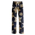 thumbnail image 4 of Christmas Pajama Pants for Women Snowflake Graphic Comfy Pajama Pants Soft Drawstring Casual Lounge Sleep Pants Loose Fit Pj Bottoms Navy,L, 4 of 6