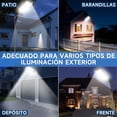 thumbnail image 4 of URPOW 2 Pcs 3000W Lampara Solar Exterior Potente, Farola Solar Grande, Potente Luces con Control Remoto y Sensor de Movimiento,3 Modos Luz de Calle pared para Jard&iacute;n,Patio., 4 of 7