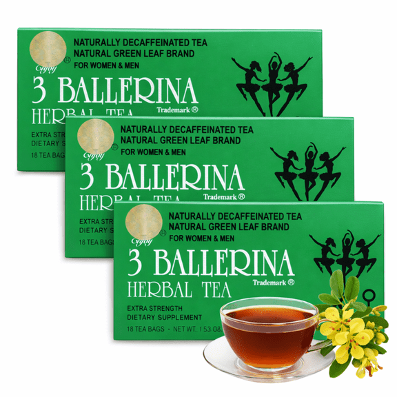 3 BALLERINA TEA DIETERS DRINK EXTRA STRENGTH, 1.88oz 18 Count(3 BOXES)