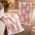 thumbnail image 3 of MYUNNIL 2Pcs Christmas Themed Hand Towels, 16 x 24" Soft Absorbent Xmas Tree Pattern Decorative Dish Towels, Reusable Seasonal Towels for Bathroom Kitchen & Holiday Gift, 3 of 6