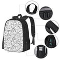 thumbnail image 2 of Disketp Black White Music Mochila Minimalista de Gran Capacidad, Mochila de Viaje para Escuela, Trabajo o Uso Diario, 2 of 6