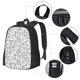 thumbnail image 2 of Balery Black White Music Mochila para hombre y mujer - Tela Oxford 600D resistente - Gran capacidad, resistente al agua, ideal para la escuela, viajes y senderismo, 2 of 6