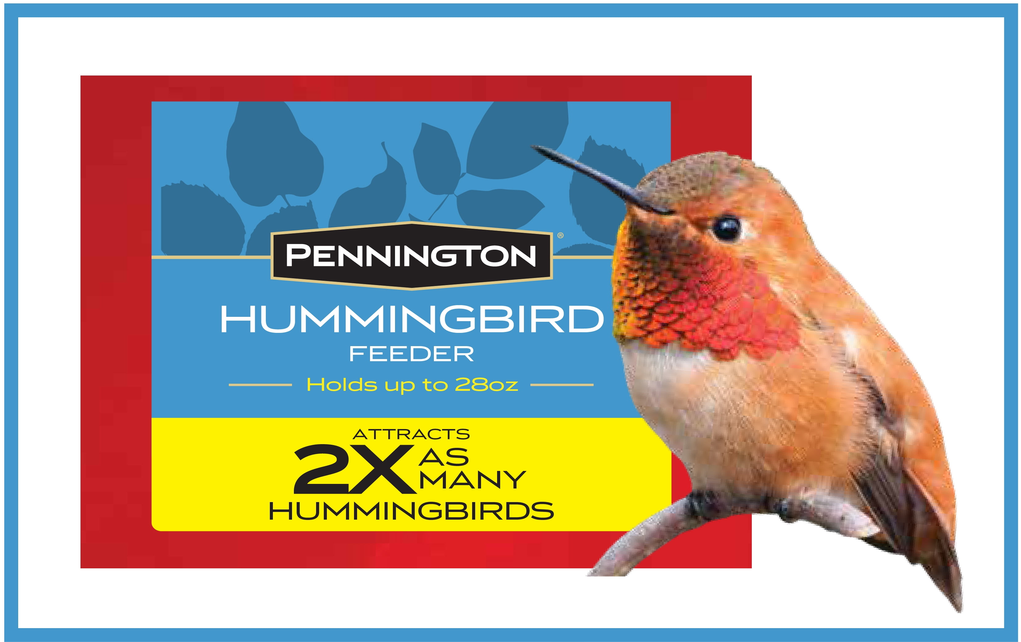 Pennington Decorative 28 Oz Glass Hummingbird Feeder Shelly Lighting