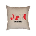 thumbnail image 1 of Japan Diving - Olympic Games - Rio - Flag Decorative Linen Throw Cushion Pillow Case with Insert, 1 of 6