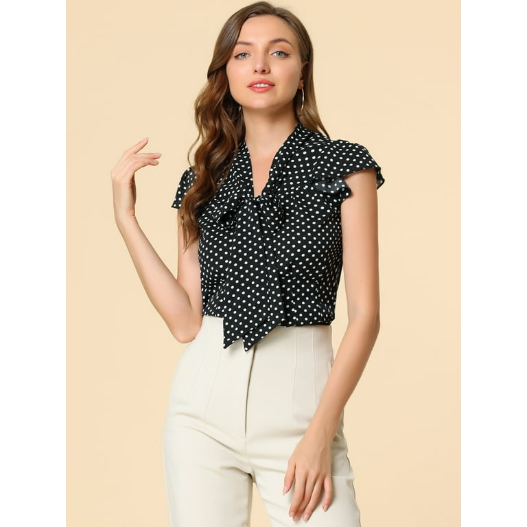 トップス yilon DOT FRILL BLOUSE Dot frill blouse – YILON