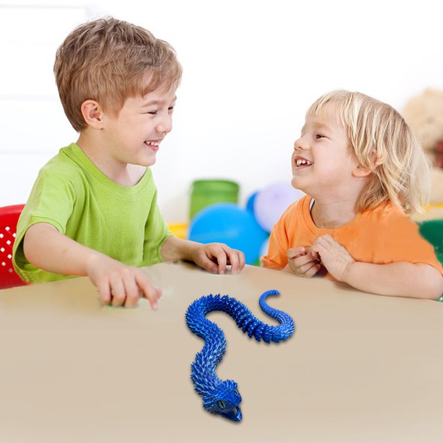 Modèle d'Animal Articulé Imprimé 3D Nouveauté Jouet Drôle avec Dents Rétractables pour Fête