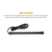 SnapSafe 12 inch Gun Safe Dehumidifier Rod, SNAP75903, Black