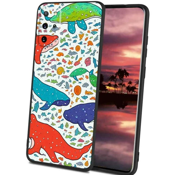 Compatible with Samsung Galaxy S20+ Plus Phone Case, Whale-111-4-3 Case Men Women, Flexible Silicone Shockproof Case for Samsung Galaxy S20+ Plus
