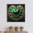 thumbnail image 4 of 5D DIY taladro redondo completo parcial AB diamante pintura pavo real verde amor 45x45cm JShteea El nuevo, 4 of 9