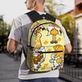 thumbnail image 5 of Yield Garden Honeybee Gnomes Print Backpack for Women Men, Lightweight Casual Travel Daypack, Classic Basic College Backpack, Middle School Bag, 5 of 5