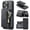 Black, variant on For iPhone 15 6.1" RFID Blocking 2 In 1 Detachable Leather Wallet With Popup Button Multi-Card Slot Zipper Pocket Magnetic Phone Case,Purple,For iPhone 15