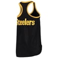 thumbnail image 2 of Women's G-III 4Her by Carl Banks Black Pittsburgh Steelers Tater Tank Top, 2 of 3