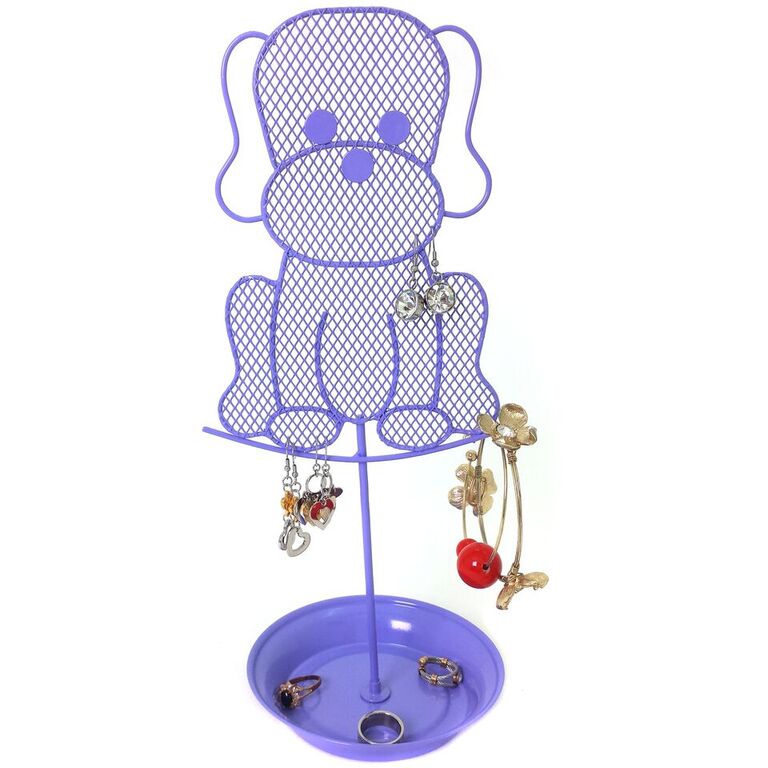 Lavender Hook Basket Jewelry Holder Earrings Necklace Ornament Display
