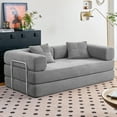 thumbnail image 6 of YINIX 81.6" Sleeper Sofa with Two Pillows, Comfy Modular Convertable Sofa Couch for Living Room, Small Spaces, Gray, 6 of 13