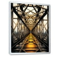 thumbnail image 2 of Designart "Energy Trails Power Lines painting" Cityscapes Floater Framed Canvas Wall Art, 2 of 7