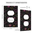 thumbnail image 3 of Disketp Heart and Stars Decorative Light Switch or Outlet Wall Plate with Safety Cover-Style S, 3 of 6