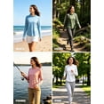 thumbnail image 3 of Ihhxva Women's UPF 50+ Sun Protection Hoodie Shirt Lightweight Long Sleeve UV Outdoor Hiking Fishing Top with Watch Hole S-XXL, 3 of 10