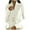 White, variant on Women's Deep V Neck Retro Knit Cardigan Long Sleeve Button Down Peplum Knit Sweater Ruffle Hem Sweater