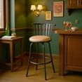 thumbnail image 3 of Homy Casa Set of 3 Tan Faux Suede Swivel Stool with Adjustable Legs and Metal Frame for Living Room Bar & Cart, 3 of 9