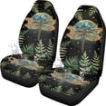 thumbnail image 5 of Uorisanigo Green Dragonfly Car Seat Covers 2 Pcs, Waterproof Universal Front Seat Protector, Easy to Install Automobile Interior Decorate Accessories Universal Fit for Car SUV Trucks, 5 of 7