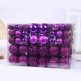 thumbnail image 3 of 100 piezas de bolas de Navidad, colgantes de caja de regalo, adornos navideños para fiestas y festivales. Violeta, 3 of 8