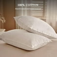 thumbnail image 3 of King Size Pillows Feather Down Set of 2 Hotel My King Pillows Bed Goose Pillow Luxury 2 Pack Pillow for Sleeping Side Sleepers Soft Support Gifts, 3 of 8