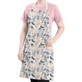 thumbnail image 5 of White Halloween Skull Pumpkin Apron-Garden Aprons for Women with Pockets-Cotton Linen Waterproof Kitchen Cooking Gardening Aprons Adjustable for Kitchen,Cooking,BBQ and Salon 32"x27", 5 of 7