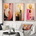 thumbnail image 1 of Designart "Serendipitous Circular Geometric Serenity VI" Modern Geometric Framed Wall Art Set Of 3 - Gold Abstract Frame Canvas Set For Living Room Decor, 1 of 6