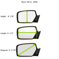 thumbnail image 4 of Fits 03-08 Ram P/U 1500 2500 3500 Left Driver Mirror Glass Lens w/Adhesive, 4 of 7