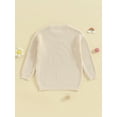 thumbnail image 5 of Suealasg Toddler Baby Girls Fall Sweaters 6M 12M 18M 2T 3T Kids Girl Spring Cute Long Sleeve Rainbow Letter Embroidery Pullover Tops, 5 of 9